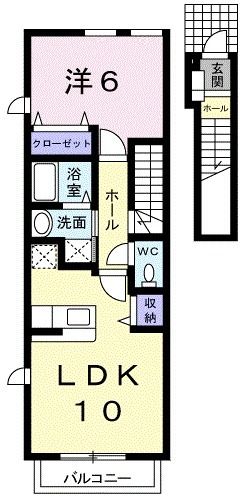 桑名市大字福島のアパートの間取り