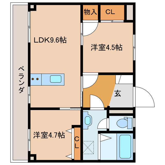 コーポラスパークの間取り