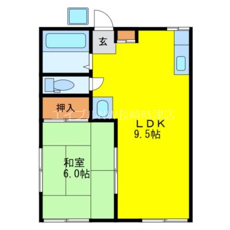 岡村アパートの間取り