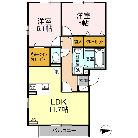 プラセールIIの間取り