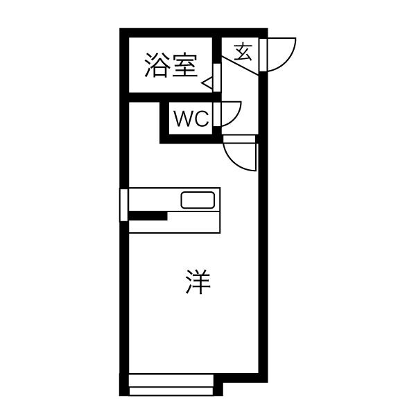 札幌市白石区本通のアパートの間取り