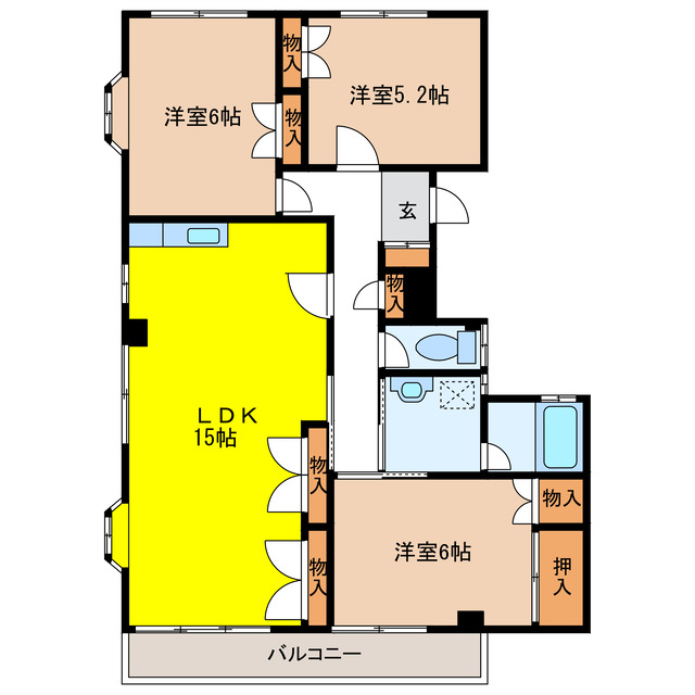 並木３丁目ダイゴハイツの間取り