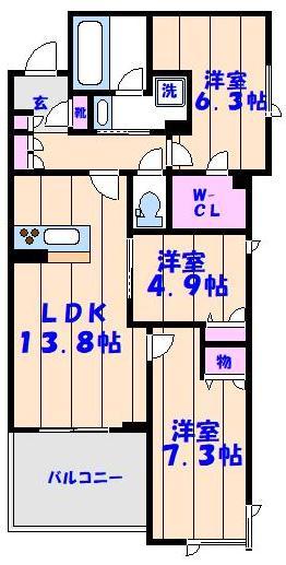 ザ・アークコート市川妙典の間取り