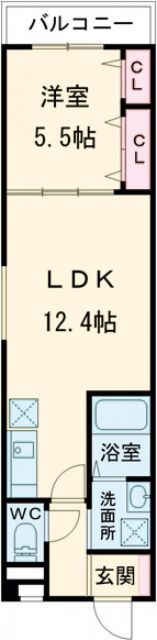 堺市堺区大浜中町のアパートの間取り