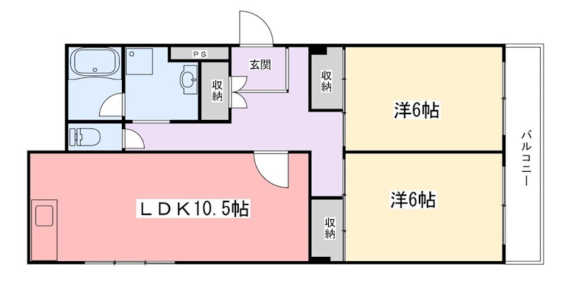 姫路市南今宿のマンションの間取り