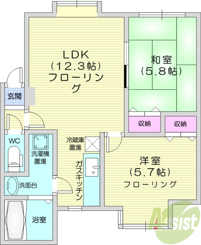 PLAZAIN花川A棟の間取り