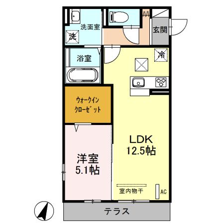 さいたま市北区東大成町のアパートの間取り