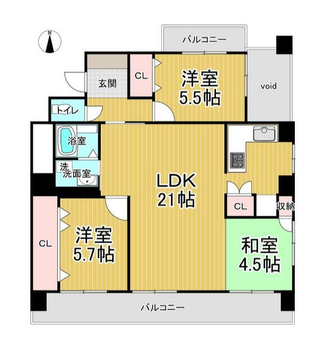 カーサ東泉の間取り