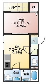 Ｇ－ｐｌａｃｅ大濠IIの間取り