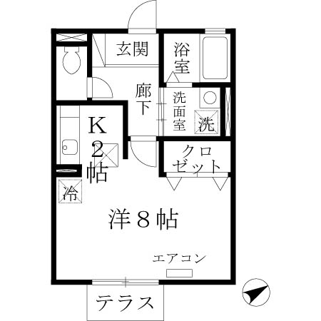 サニーハイツ則直の間取り