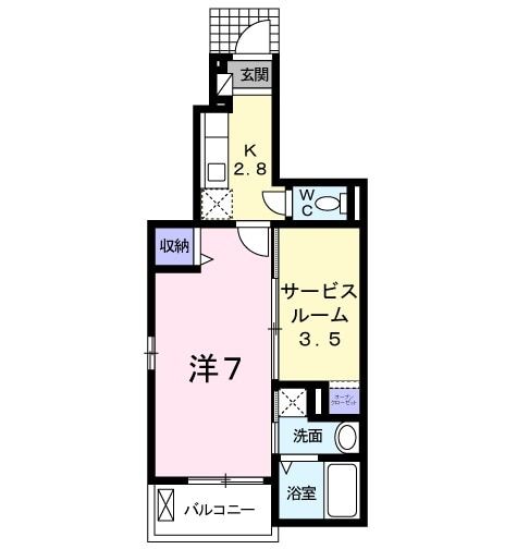 北九州市門司区大里戸ノ上のアパートの間取り