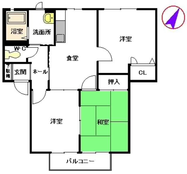 ハピネス高柳　Ｃ棟の間取り