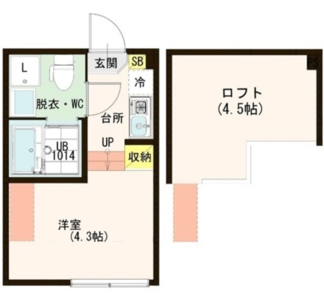 江戸川区江戸川のアパートの間取り