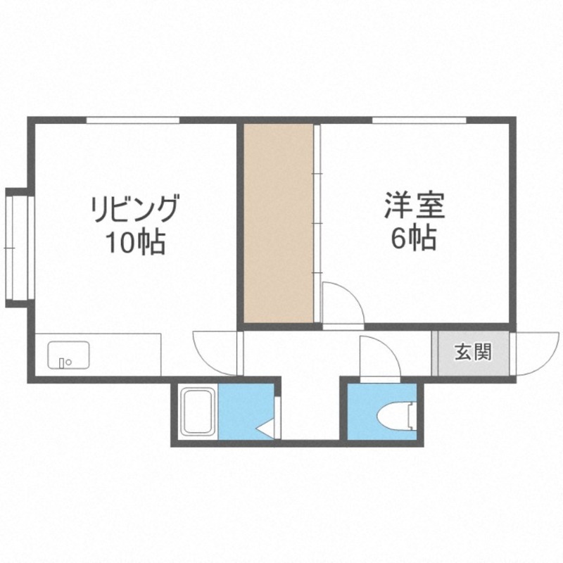 札幌市南区藤野三条のアパートの間取り