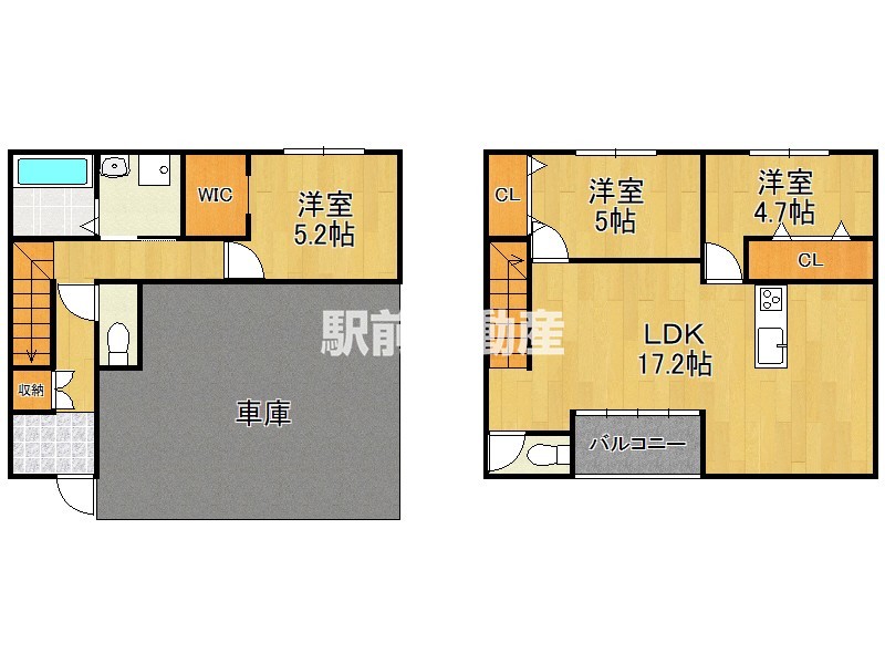 佐賀市木原のアパートの間取り