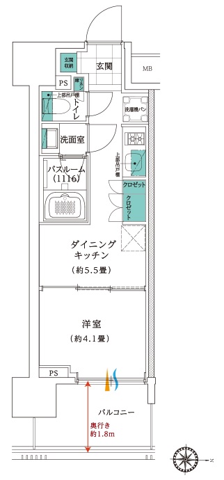 ライオンズ東京三ノ輪ミレスの間取り