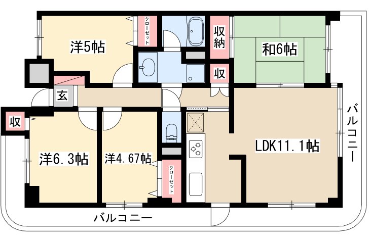 モアレの間取り