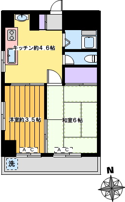 高間ハイツの間取り