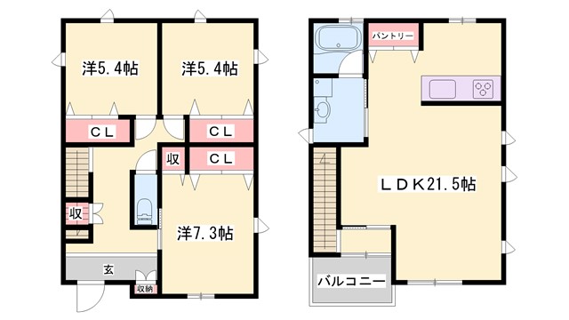 リアンハウス今在家北IIIの間取り