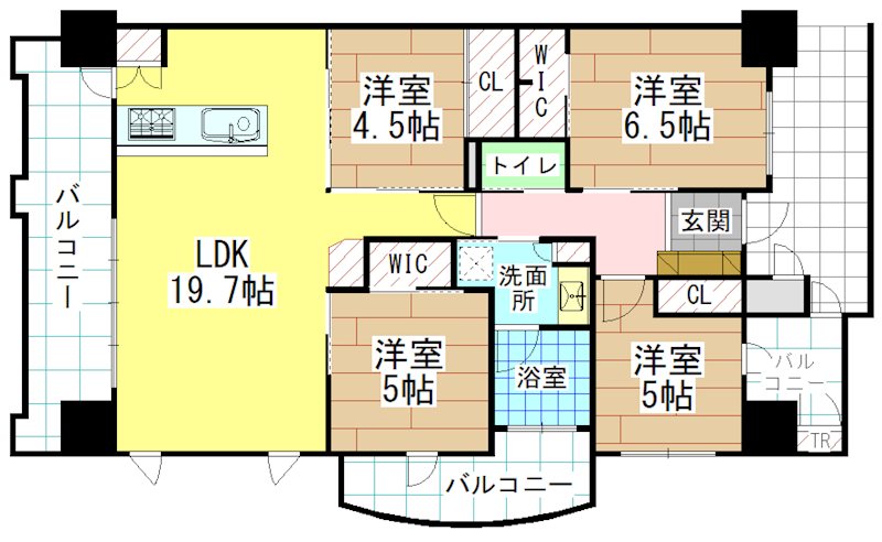 グランドパレス小倉砂津の間取り