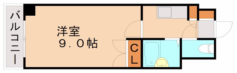 北九州市小倉北区片野のマンションの間取り