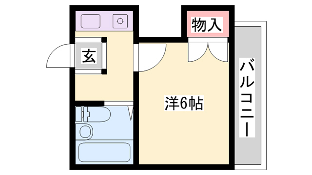 加古川市加古川町溝之口のアパートの間取り