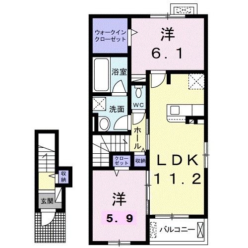 パレドール　Ｃの間取り