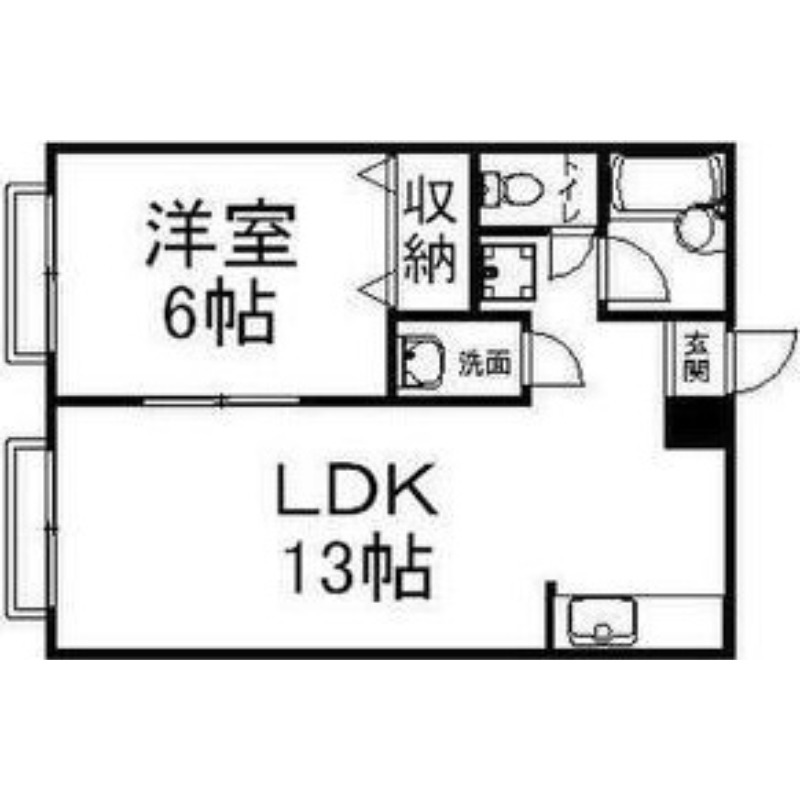 京都市右京区西院春栄町のマンションの間取り