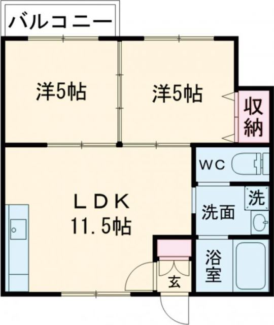 センティール五稜郭の間取り