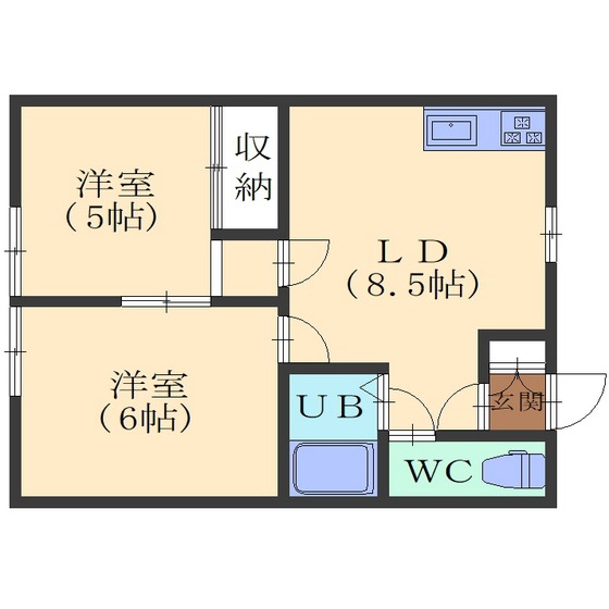 永興ハイツの間取り