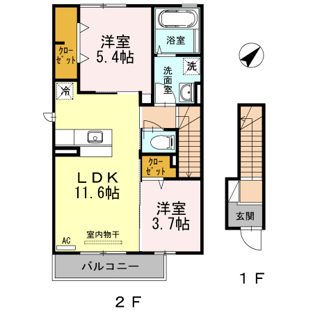 D-room　Cloverの間取り