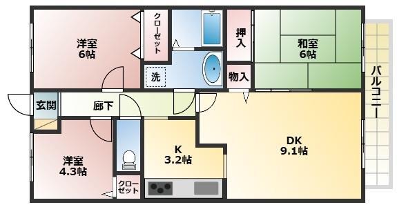 モン・シェリ　マ・シェリの間取り