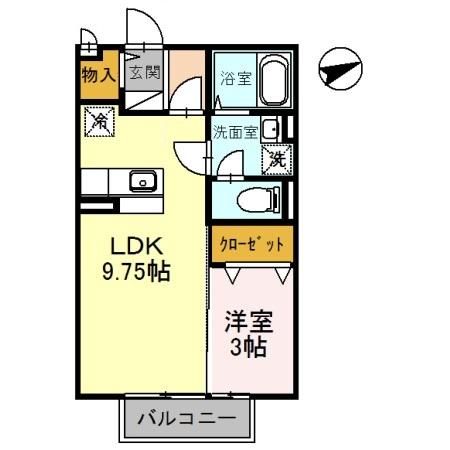 敦賀市御名のアパートの間取り