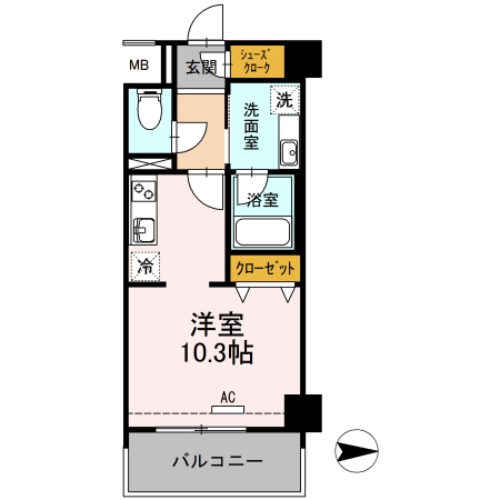 那覇市上之屋のマンションの間取り