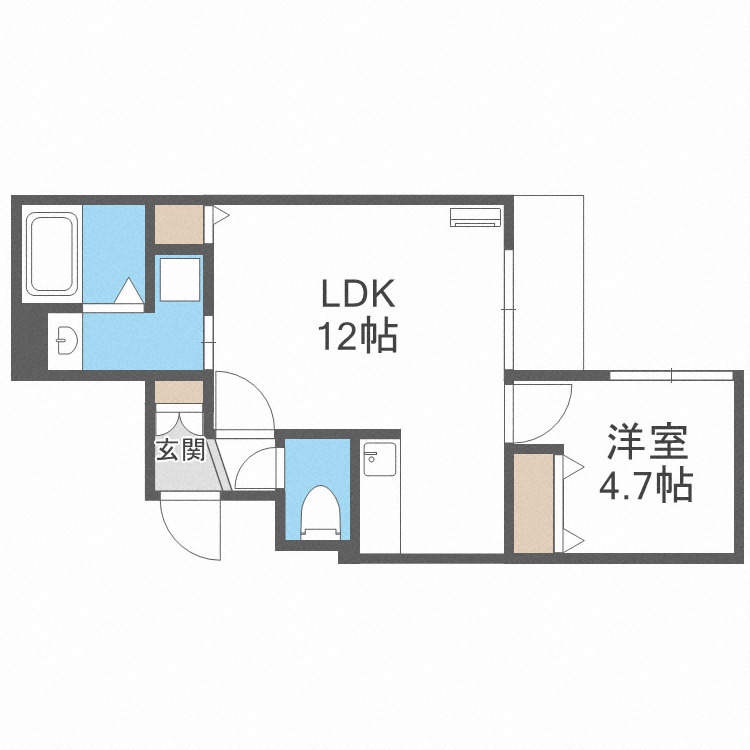 【札幌市中央区南九条西のマンションの間取り】