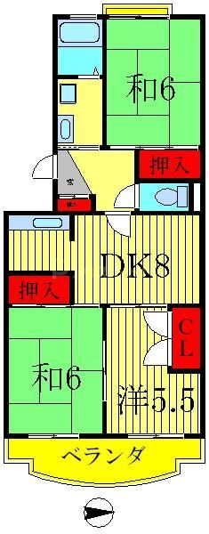 葛飾区西亀有のマンションの間取り