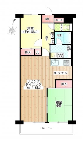 ハイラーク横浜白山の間取り