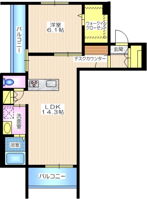 鎌倉市雪ノ下のマンションの間取り