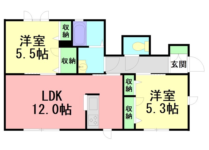 【鎌倉市今泉のアパートの間取り】