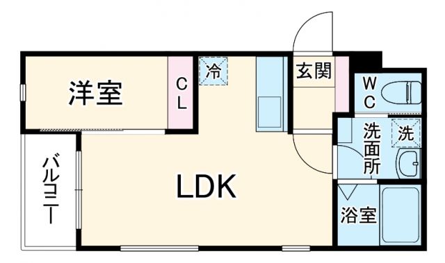 豊橋市花田町のアパートの間取り