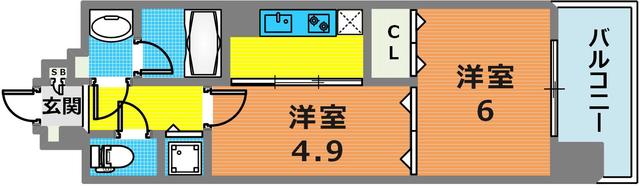 M’sレジデンス神戸の間取り