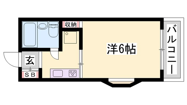 加古川市加古川町北在家のアパートの間取り