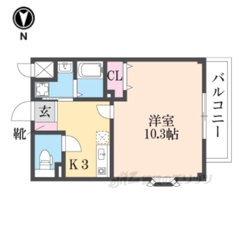 東大阪市西上小阪のマンションの間取り