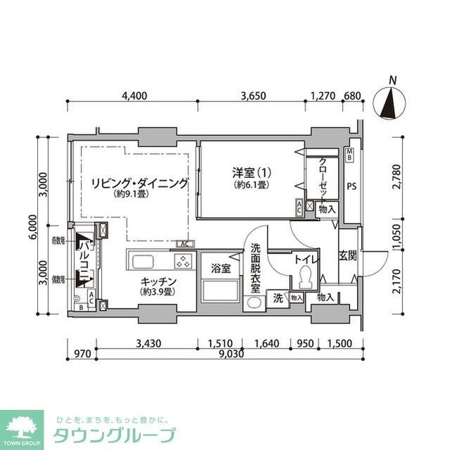 江東区東雲のマンションの間取り