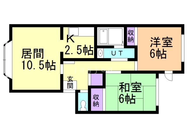 エルハイム新琴似Ａの間取り