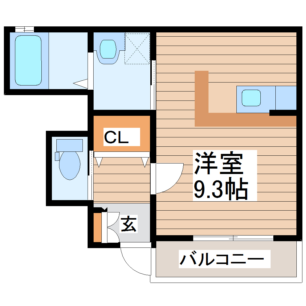 プロパティー長町Aの間取り