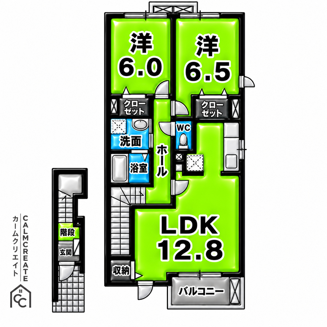 ＪＲ山陰本線 石原駅 徒歩10分 2階建 築18年の間取り写真