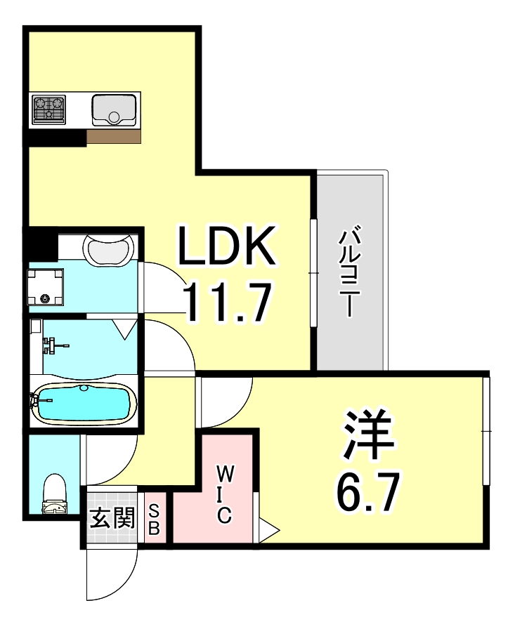 YKメゾン向陽の間取り写真