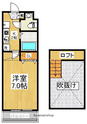 小田急線 生田駅 徒歩2分 4階建 築25年の間取り写真