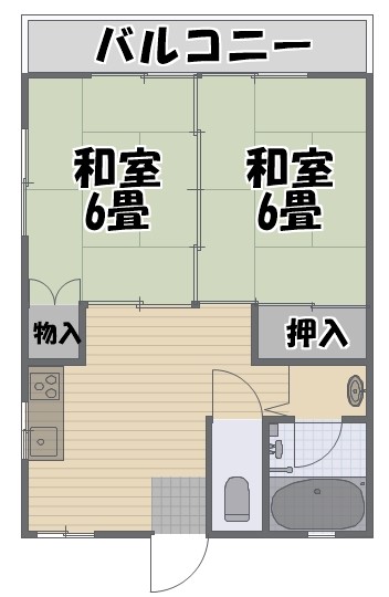 鹿児島市宇宿のマンションの間取り